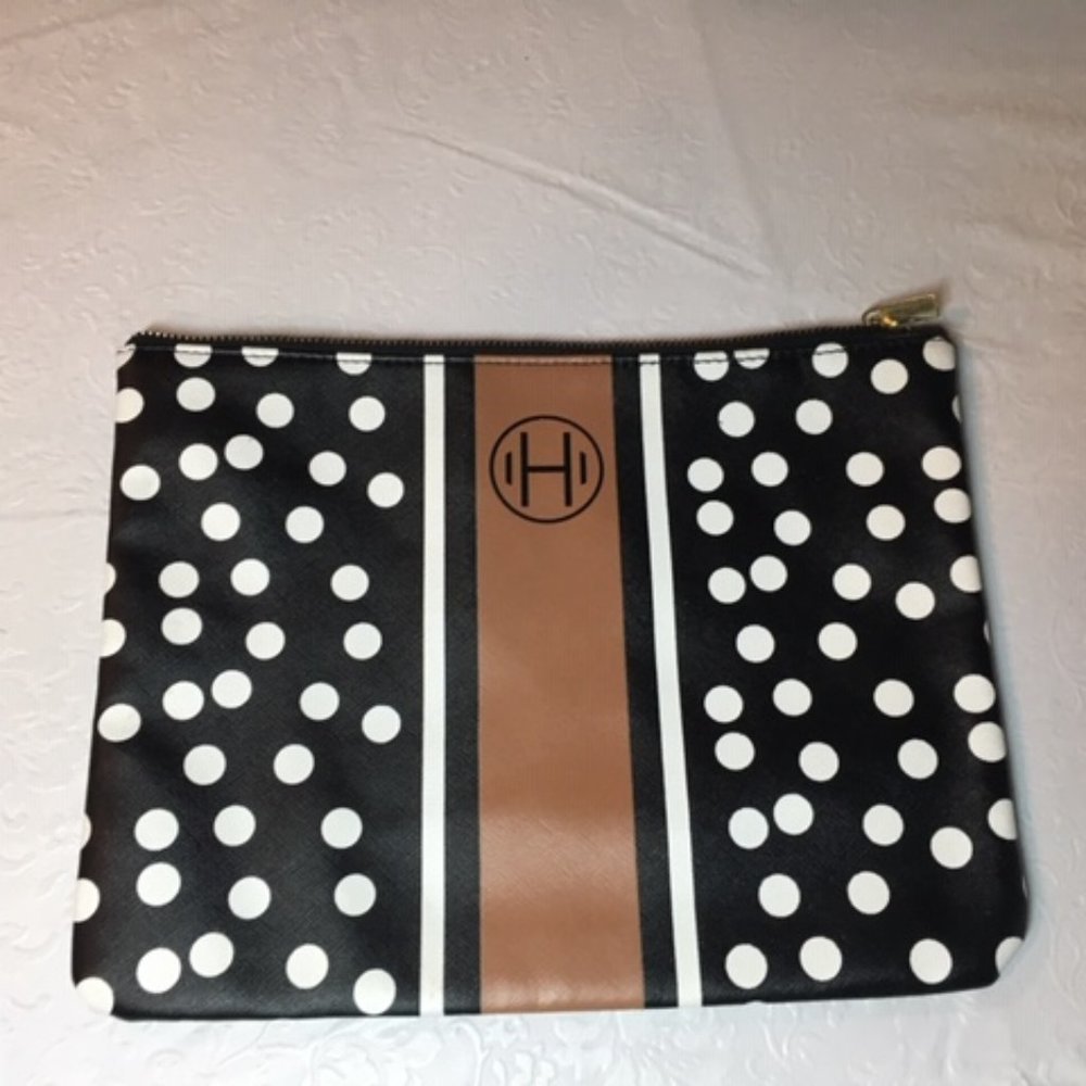 Mud Pie Initialed "H" Zippered Pouch (11.75" x 9") - Picture 1 of 4